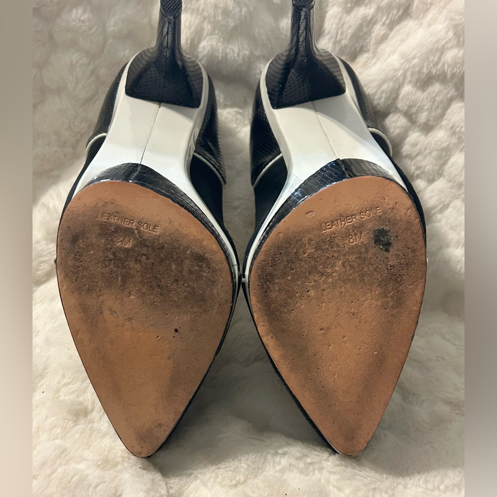 L.A.M.B. by Gwen Stefani Domino Black and White Stiletto Heels women’s size 8M - Picture 15 of 16